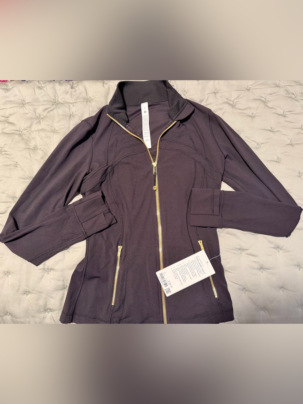 NWT Lululemon Define Jacket *Nulu - Black with Gold Hardware (Size 10)